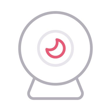 web kamerası ince renk çizgisi vektör simgesi