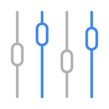 kaydırıcı ince renk çizgisi vektör simgesi