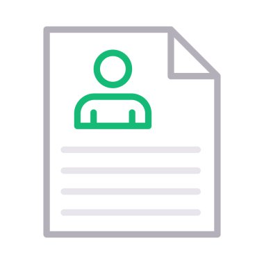 Cv ince renk çizgisi vektör simgesi