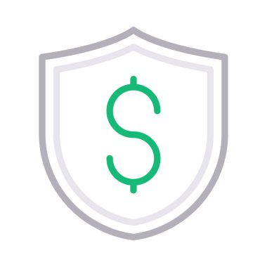 güvenli ince renk çizgisi vektör simgesi