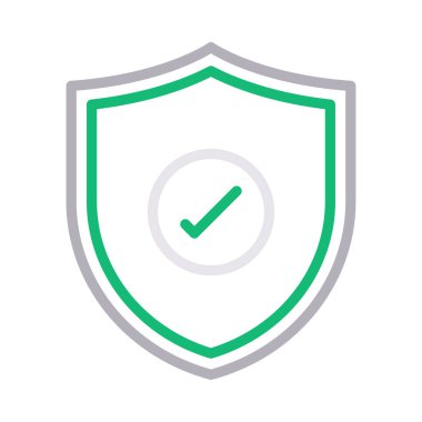 koruma ince renk çizgisi vektör simgesi