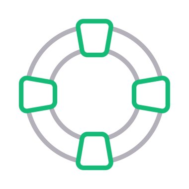 yaşam tüpü ince renk çizgisi vektör simgesi