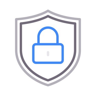 güvenli ince renk çizgisi vektör simgesi