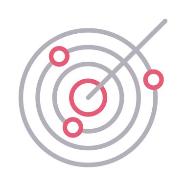 radar ince renk çizgisi vektör simgesi