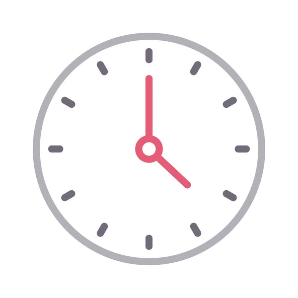 Reloj Delgada Línea Color Vector Icono — Vector de stock