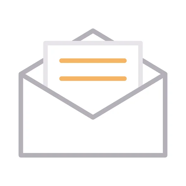 Otevřený Email Tenká Barevná Čára Vektorová Ikona — Stockový vektor