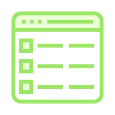 tarayıcı ince renk çizgisi vektör simgesi