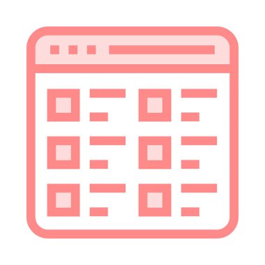 tarayıcı ince renk çizgisi vektör simgesi