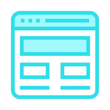 tarayıcı ince renk çizgisi vektör simgesi