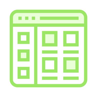 tarayıcı ince renk çizgisi vektör simgesi