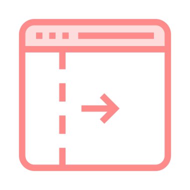 ok tarayıcı ince renk çizgisi vektör simgesi