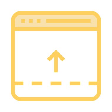 yükleme tarayıcı ince renk çizgisi vektör simgesi