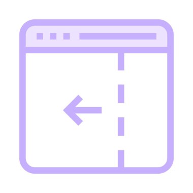 ok tarayıcı ince renk çizgisi vektör simgesi