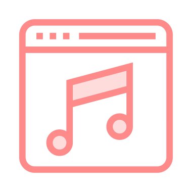 melodi tarayıcı ince renk çizgisi vektör simgesi