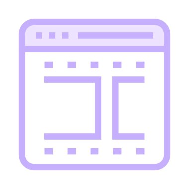 makara tarayıcı ince renk çizgisi vektör simgesi