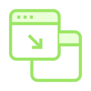 birden çok tarayıcı ince renk çizgisi vektör simgesini tıklatın