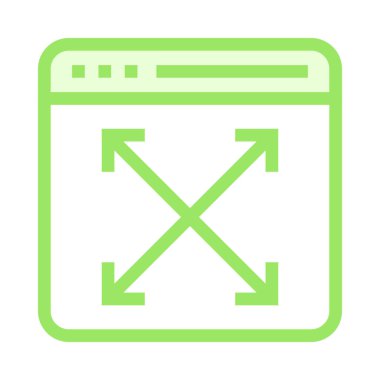 tarayıcı ince renk çizgisi vektör simgesibüyütmek