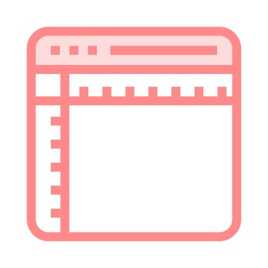 tarayıcı ince renk çizgisi vektör simgesi