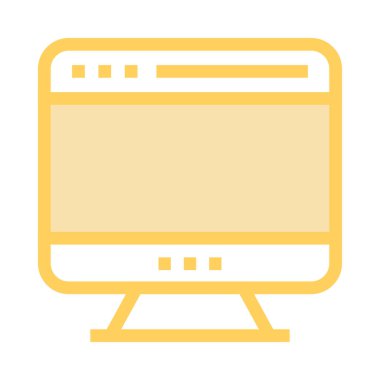 Lcd tarayıcı ince renk çizgisi vektör simgesi