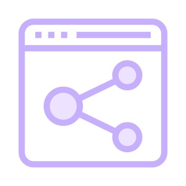 tarayıcı ince renk çizgisi vektör simgesini paylaşın