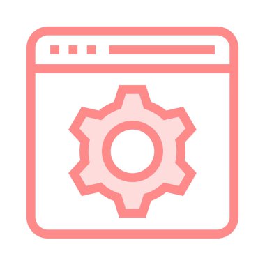 tarayıcı ince renk çizgisi vektör simgesi ayarlama