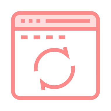 tarayıcı ince renk çizgisi vektör simgesini yenileme