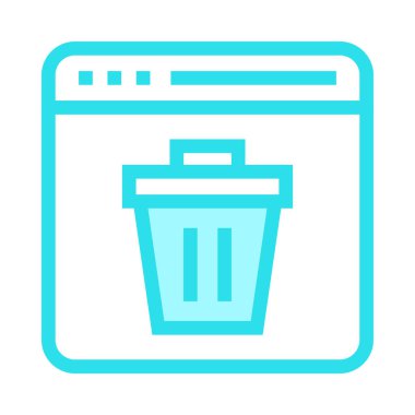 tarayıcı ince renk çizgisi vektör simgesini silme