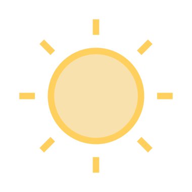 güneş ince renk çizgisi vektör simgesi