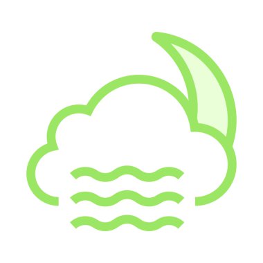 ay ince renk çizgisi vektör simgesi