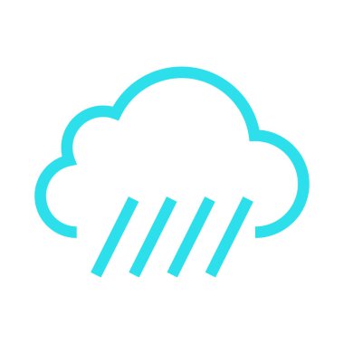 yağmur ince renk çizgisi vektör simgesi