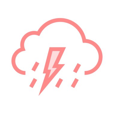 yağmur ince renk çizgisi vektör simgesi