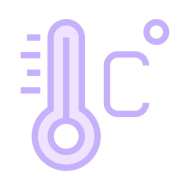 sıcaklık ince renk çizgisi vektör simgesi