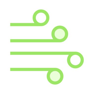 rüzgar ince renk çizgisi vektör simgesi