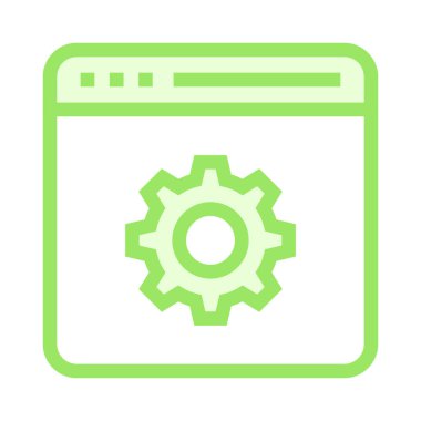 tarayıcı ince renk çizgisi vektör simgesi ayarlama