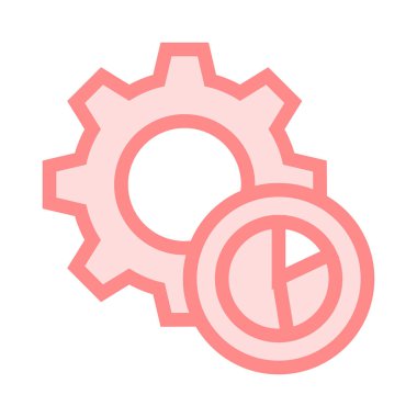 pasta grafiği ince renk çizgisi vektör simgesi ayarlama