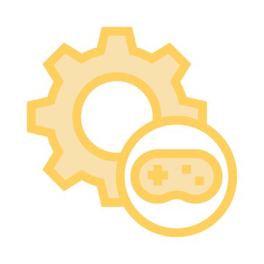 oyun ayar ince renk çizgisi vektör simgesi