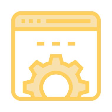 tarayıcı ince renk çizgisi vektör simgesi ayarlama