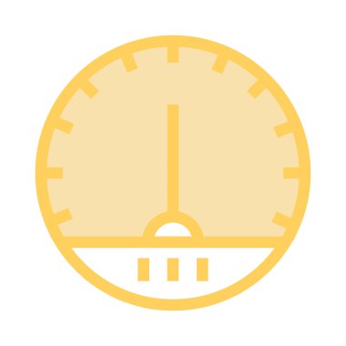 hız ölçer ince renk çizgisi vektör simgesi