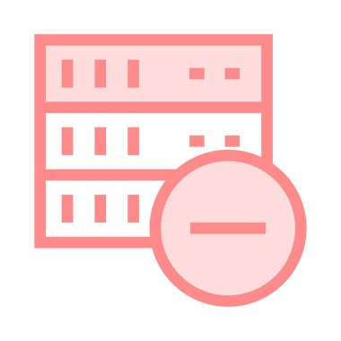 sunucu ince renk çizgisi vektör simgesini kaldırma