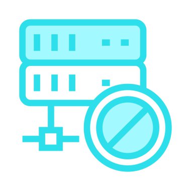 ban sunucu ince renk çizgisi vektör simgesi