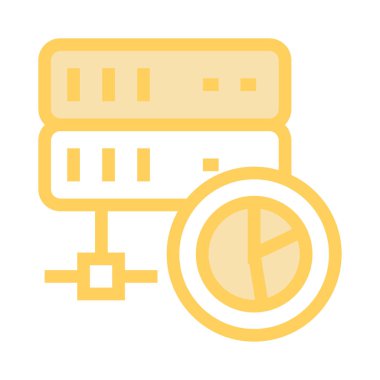 pasta grafik sunucusu ince renk çizgisi vektör simgesi