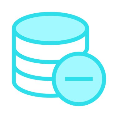 veritabanı ince renk çizgisi vektör simgesini kaldırma