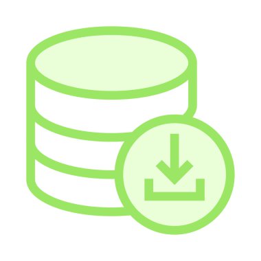 veritabanı ince renk çizgisi vektör simgesi indir