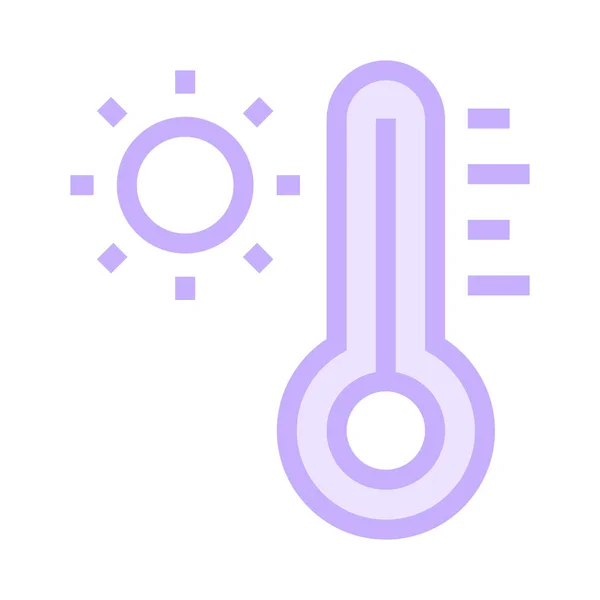 Иконка Вектора Солнечной Температуры — стоковый вектор
