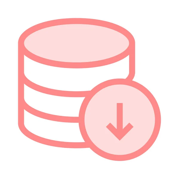 Datenbank Icon Für Dünne Farblinien Herunterladen — Stockvektor
