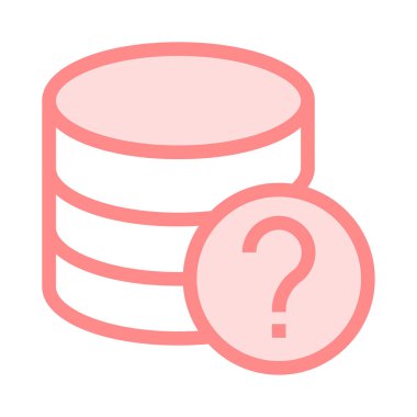 veritabanı ince renk çizgisi vektör simgesi yardım