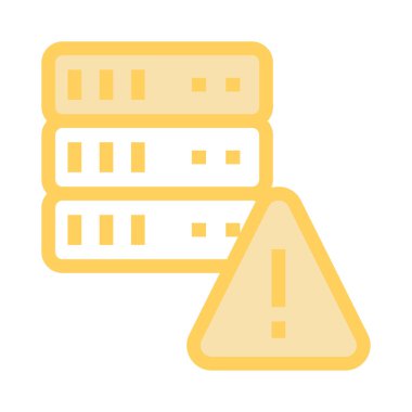 uyarı sunucusu ince renk çizgisi vektör simgesi