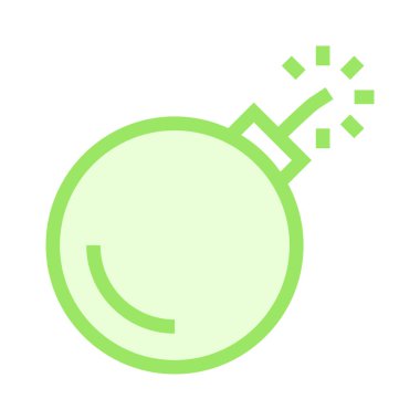 bomba çizgi renk simge vektör