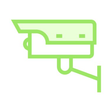 CCTV ince renk çizgi vektör simgesi