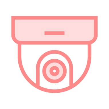 CCTV ince renk çizgi vektör simgesi